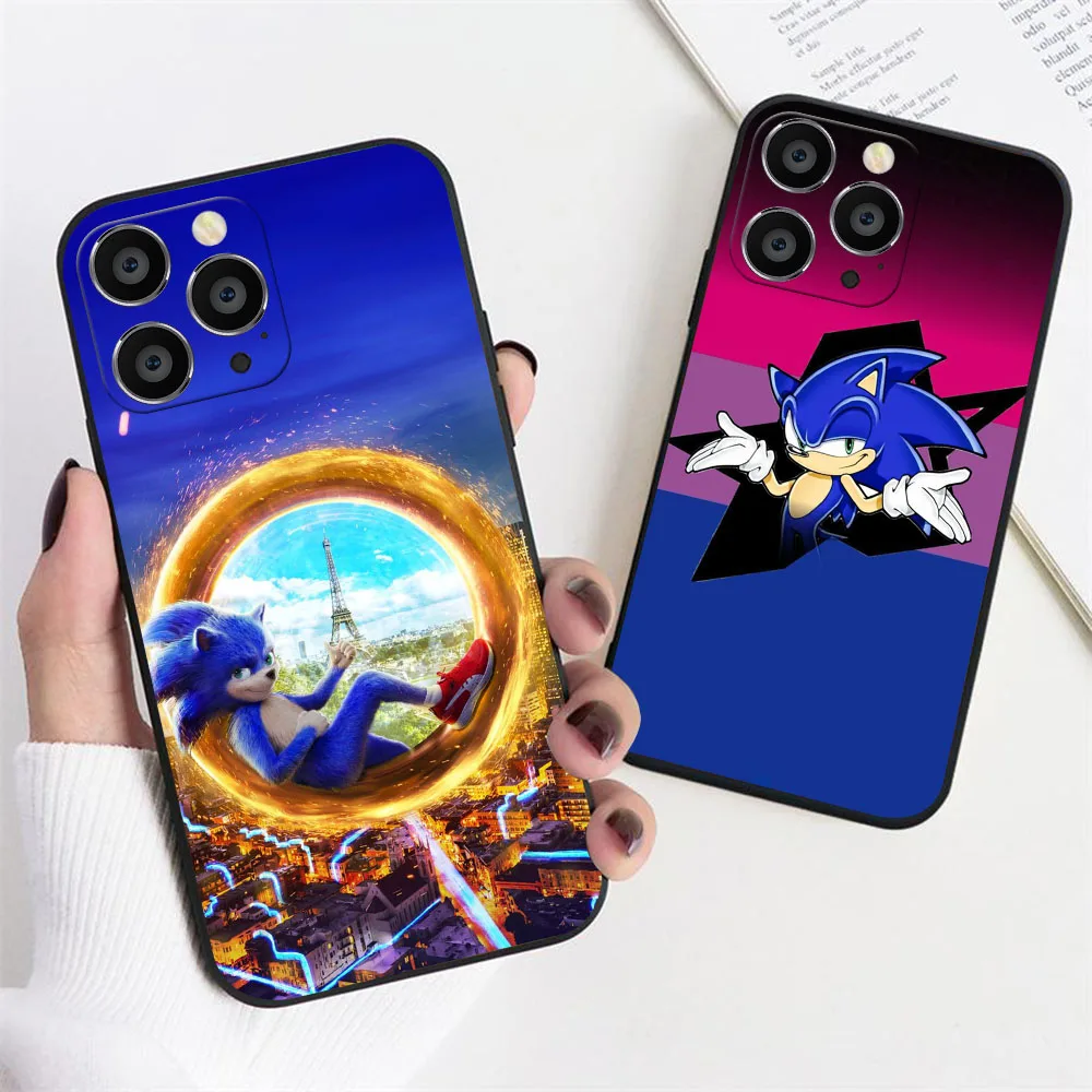 BY-26 funda suave de dibujos animados s-sonic para Samsung S9, S10, A53, A50, A30S, A50S, A60S, S10E, S20 FE, A13, A32 Lite Plus - imagen 4