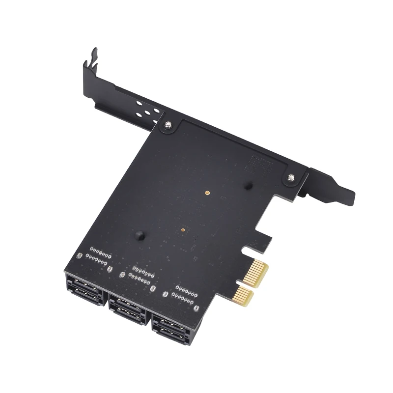 Nueva tarjeta SATA3 PCIE X1 de 6 puertos PCI Express SATA 3 PCIE a SATA 3,0 tarjeta PCI-E/PCIE SATA con soporte de perfil bajo agregar tarjeta - imagen 5