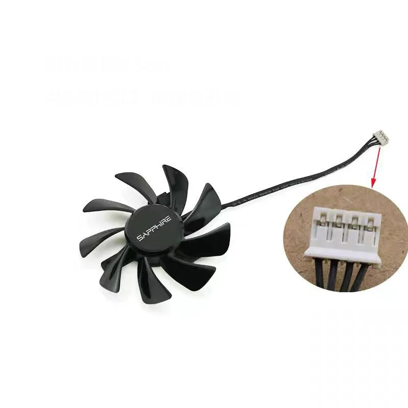 T129215SU DC 12V 0.5A 4PIN RX 570 470D GPU enfriador para Radeon Sapphire RX470D RX570 ITX ventilador de refrigeración de tarjeta gráfica - imagen 5