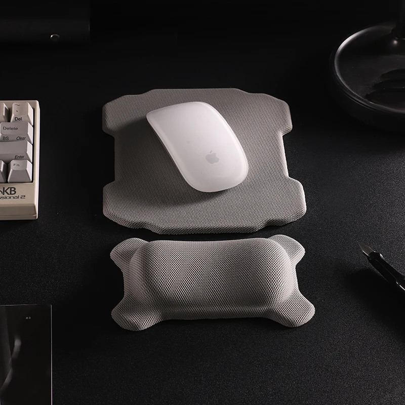 Alfombrilla de ratón con reposamuñecas, alfombrilla de ratón, reposamuñecas para teclado, alfombrilla de ratón ergonómica de espuma viscoelástica con soporte para muñeca para teclado de ordenador - imagen 3