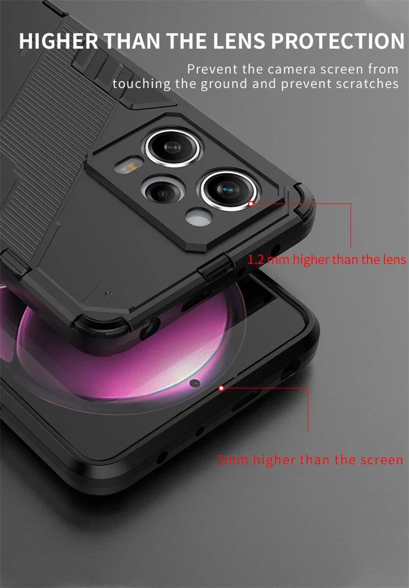Funda de teléfono con soporte magnético para Redmi Note 12 Pro 5G, carcasa trasera dura de PC para Redmi Note 12 Pro + Plus Note12 12S - imagen 4