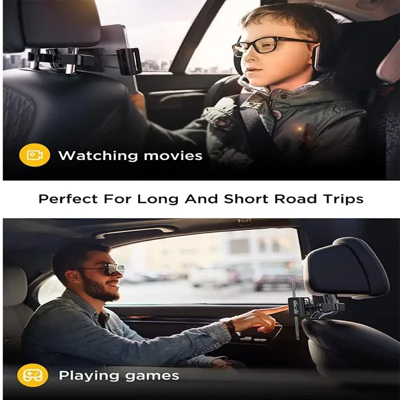 Soporte telescópico para teléfono y almohada trasera de coche, soporte para tableta y coche, soporte de montaje para reposacabezas trasero de asiento para teléfono y tableta de 4-11 pulgadas - imagen 5