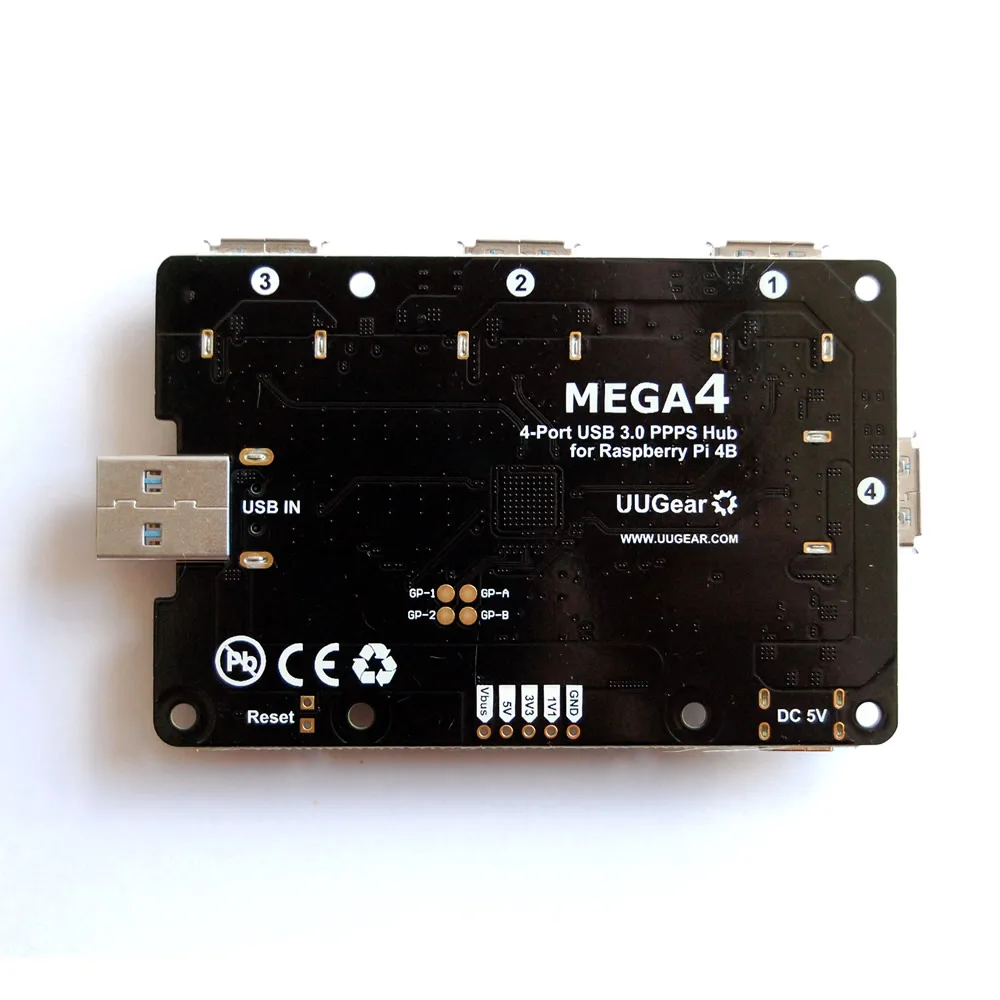 MEGA4: HUB PPPS USB 3.1 de 4 PUERTOS PARA RASPBERRY PI 4B - imagen 5