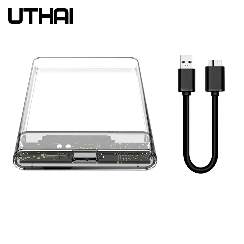 UTHAI-carcasa de disco duro G06 USB3.0HDD, puerto serie de 2,5 pulgadas, carcasa de disco duro SATA SSD, soporte de 6TB, funda externa HDD