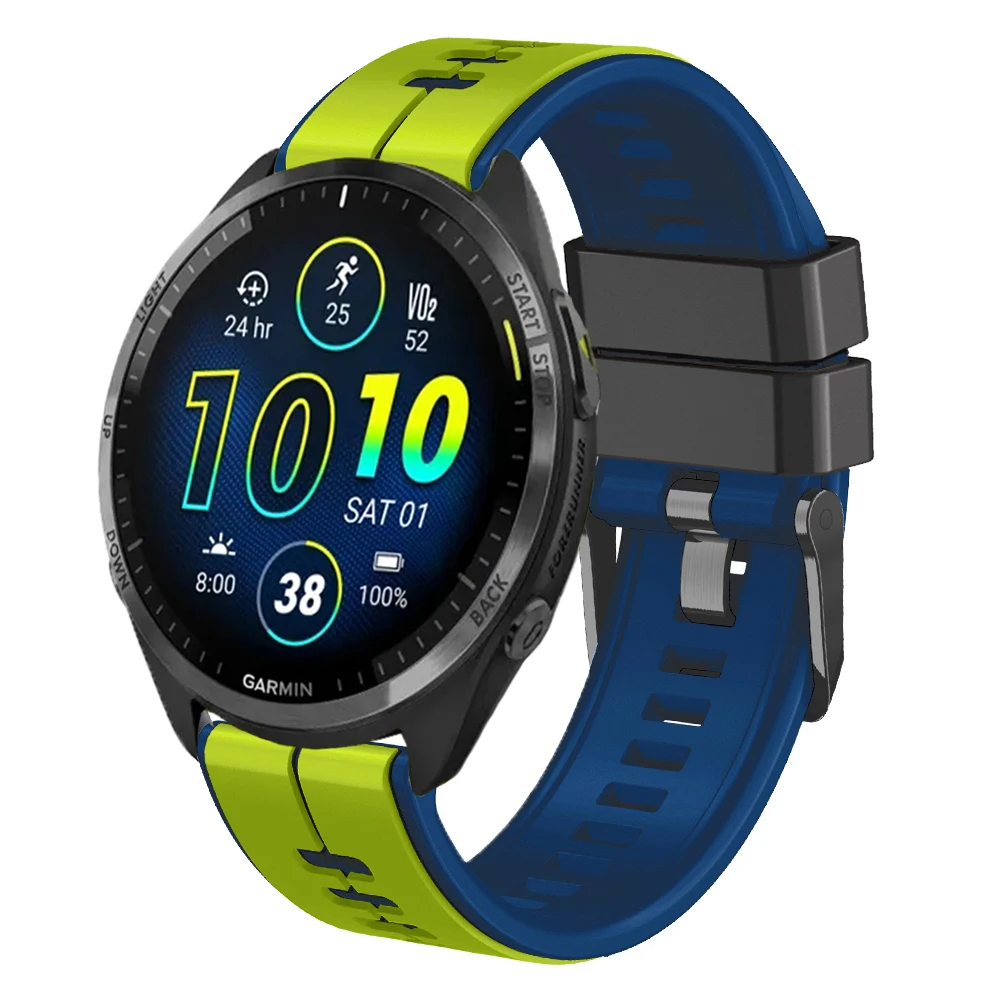 Correa de silicona para reloj Garmin Forerunner, accesorios de pulsera deportiva, 22mm, 265, 965, 255, 745, Venu 2, 3, Vivoactive 4 - imagen 3