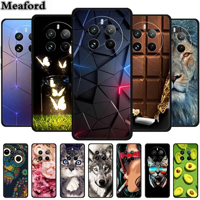 Para OPPO Realme 12 4G funda TPU animales funda trasera de silicona suave fundas de teléfono para Realme12 4G Wolf funda protectora Original fresca