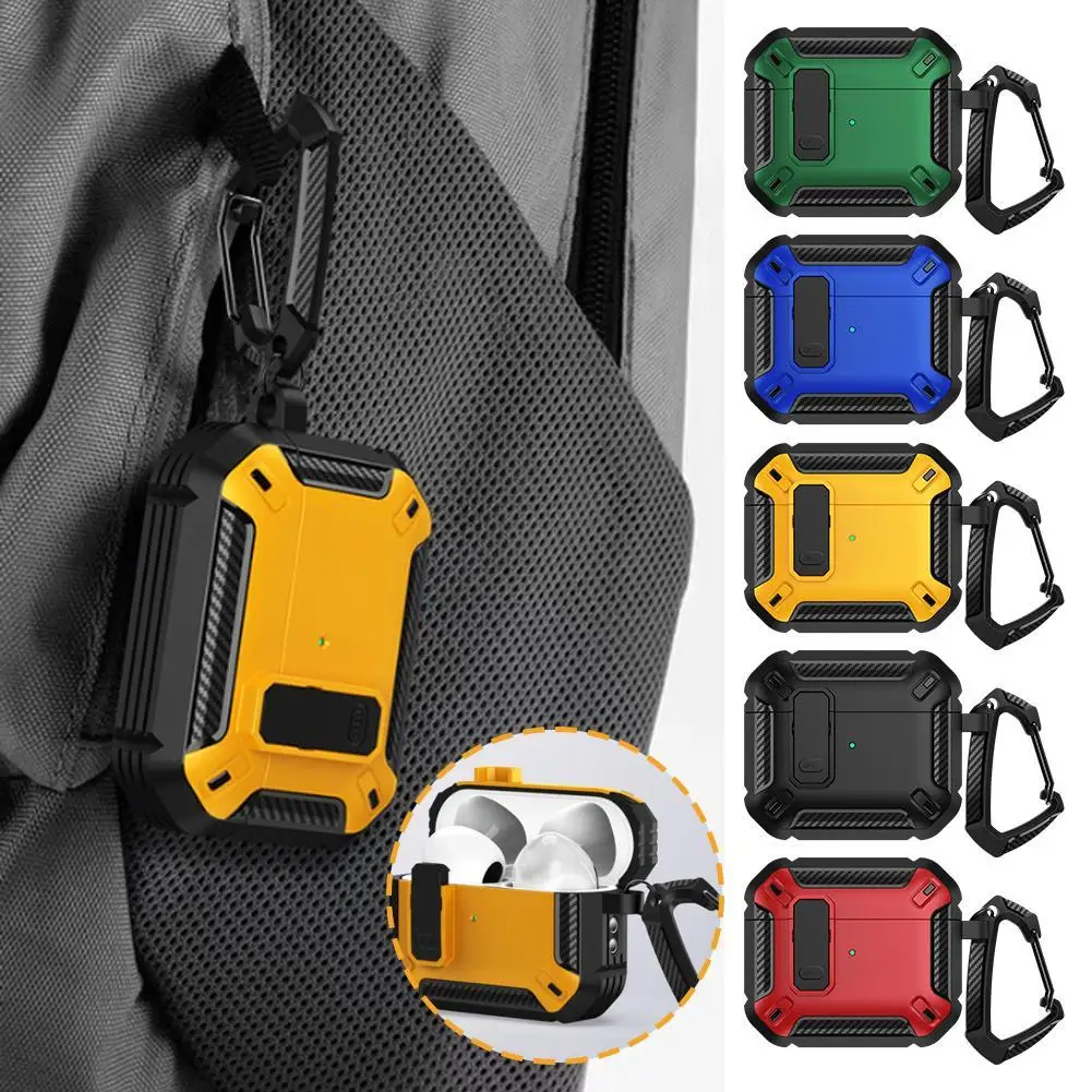 Funda protectora para Airpods 4, funda de lujo para auriculares, funda para Apple Airpods 4, Air Pods Pro, a prueba de golpes, Sleve con gancho