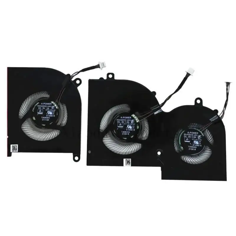Nueva CPU GPU ventilador de refrigeración para MSI Creator Z16 A11UET MS-1571 1572 BS5405HS-U4W DC5V 1A BS4505HS-U5C DC5V 0.5A BS5405HS-U4W DC5V 1A - imagen 2