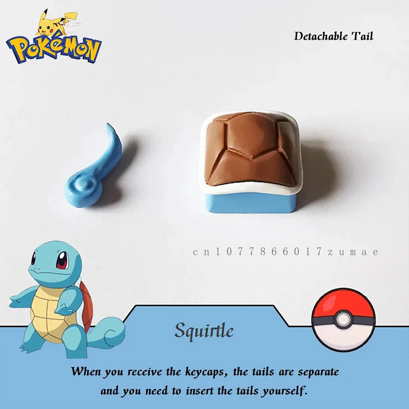 Teclas de Pokémon con personaje de Anime, teclas de resina para teclado mecánico de eje transversal, regalos personalizados hechos a mano - imagen 5