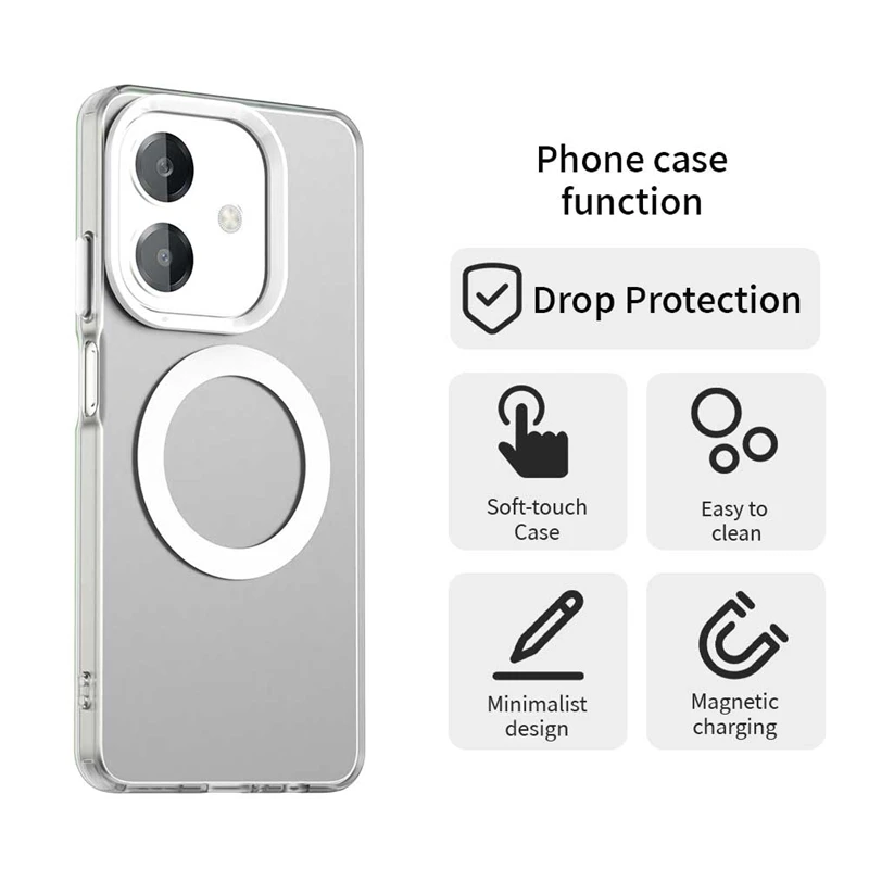 Para OPPO A40 funda OPPO A40 Capas teléfono parachoques armadura transparente carga inalámbrica anular magnético mate Fundas OPPO A40 - imagen 5