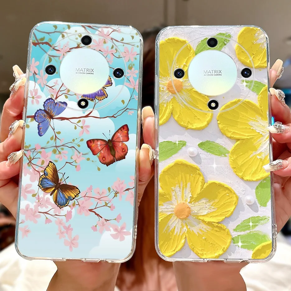 Para Honor X9a funda Magic5 Lite Popular funda pintada de lujo funda de teléfono suave y delgada para Honor Magic 5 Lite HonorX9a bolsas de cubierta trasera - imagen 5