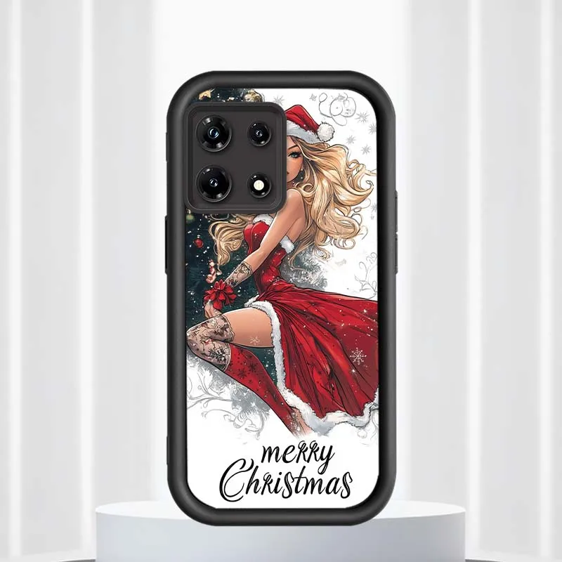 Patrón de Navidad para niñas para Infinix Tecno Pova Spark 3 4 5 6 Go 7 7T 10 10C 20 20C 30 30C Pro Plus Neo Eye escalera funda de teléfono - imagen 5