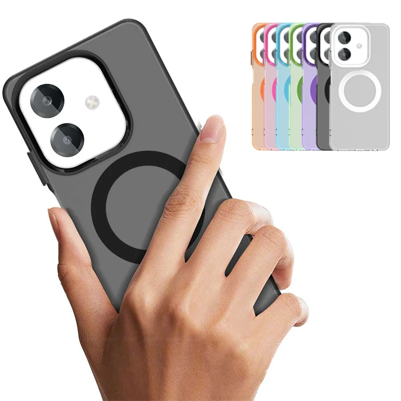 Para OPPO A40 funda OPPO A40 Capas teléfono parachoques armadura transparente carga inalámbrica anular magnético mate Fundas OPPO A40 - imagen 2