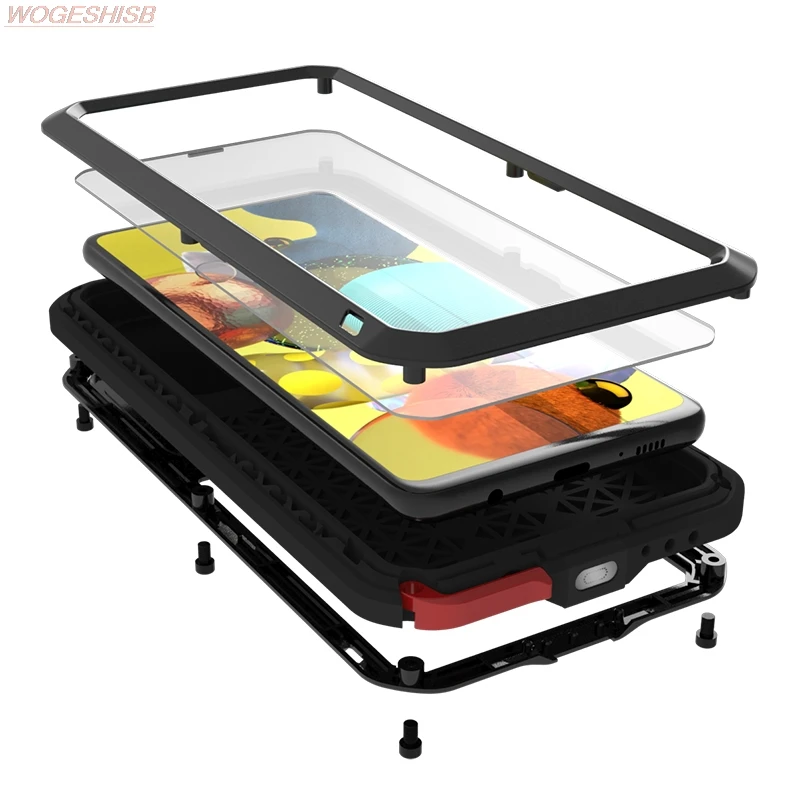 Funda de protección de tanque de Metal resistente para Samsung Galaxy A51 4G Lovemei, armadura 360 Original - imagen 3
