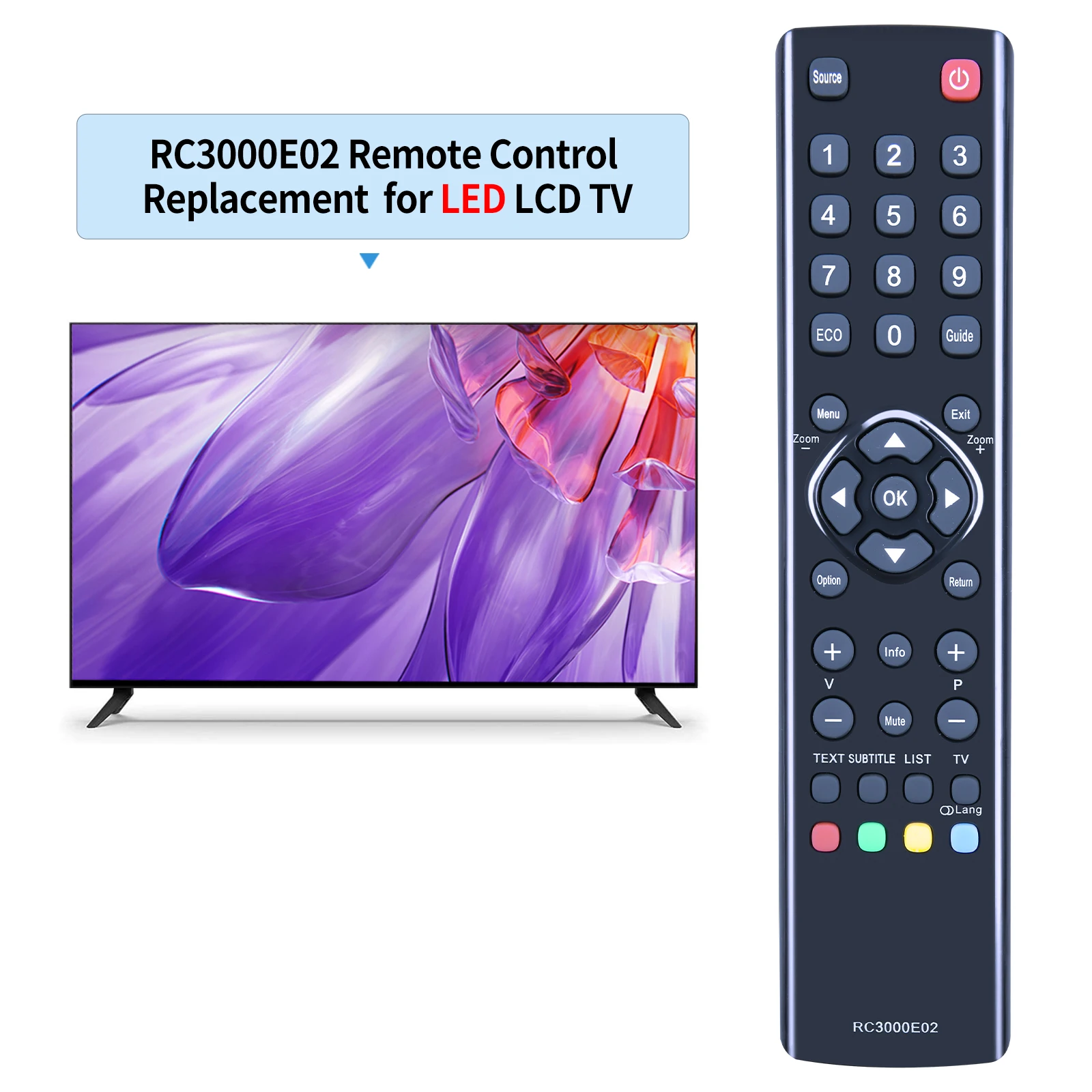 Nuevo RC3000E02 para Control remoto de TV TCL para L32E3003 H32E4403 H32D4026 L39F3300FC - imagen 2