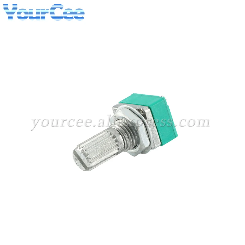 2 unids/lote RK097N potenciómetro de sello de amplificador de Audio único 3P 15mm de longitud B1K 5K 10K 20K 50K 100K 500K con tuerca de junta - imagen 5