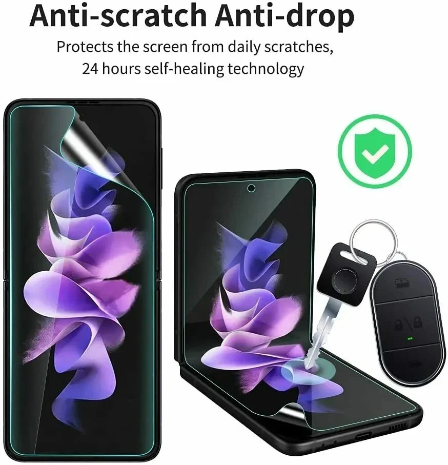 Protector de pantalla de cristal curvo 3D 6 en 1 para Samsung Z Flip 3 5G, película de hidrogel frontal para Galaxy Z Flip3, cubierta de película protectora de pantalla - imagen 2