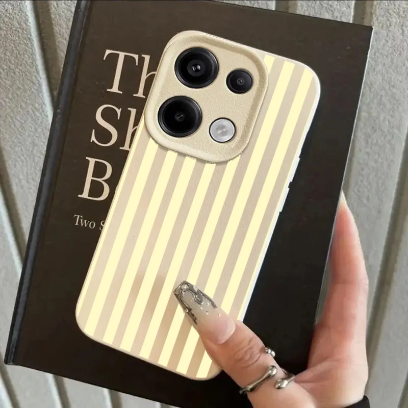 Funda de teléfono de TPU a rayas amarillas a la moda para Xiaomi Poco X7 X6 X5 F5 F6 F7 Pro 5G, funda trasera de silicona suave minimalista a prueba de golpes - imagen 5