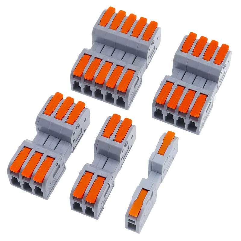 10PCS Docking Mini Quick Wire Connector Universal Compact Electrical Wiring Connectors Push-in Butt Conductor Terminal Block - imagen 5