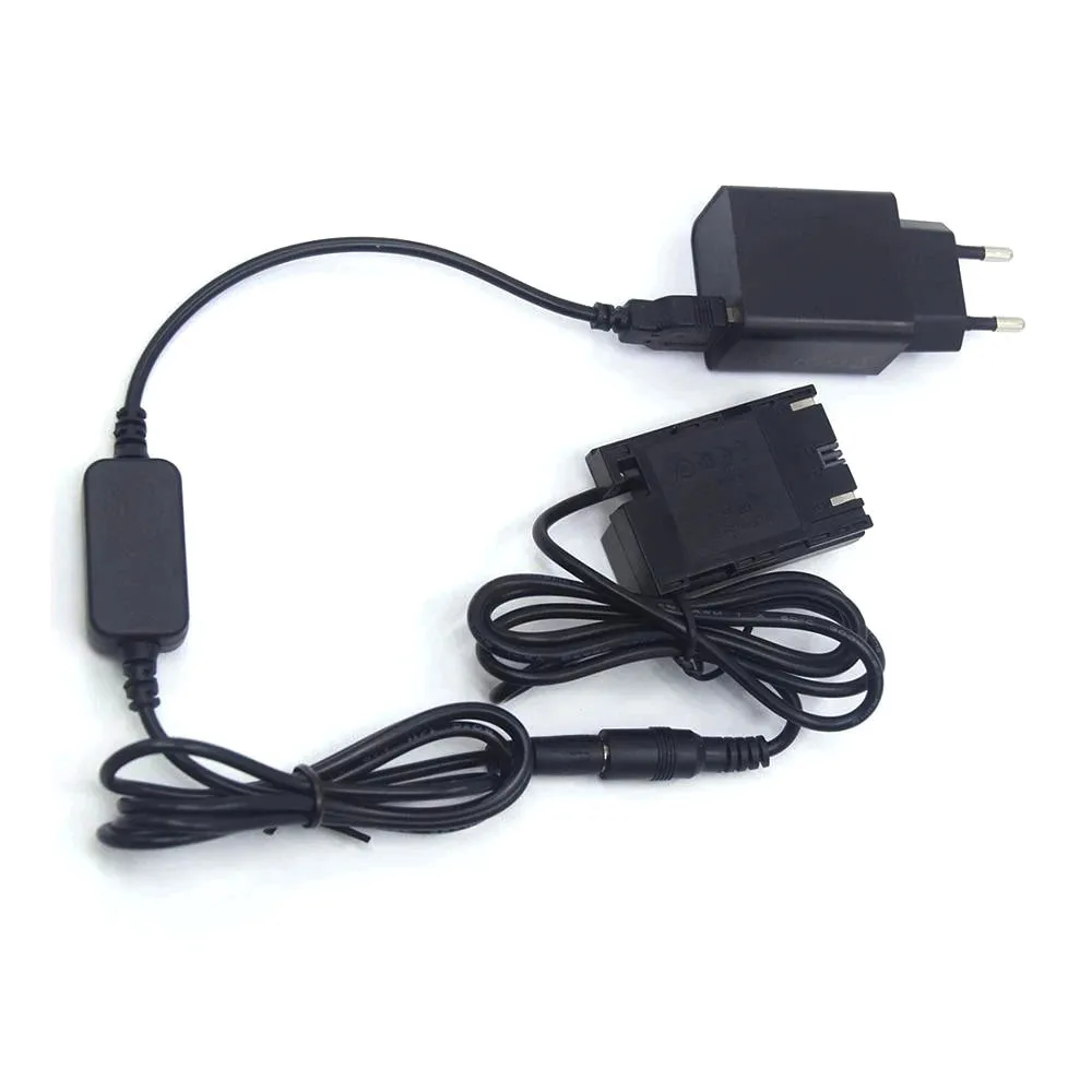 DR-E6 LP-E6 LP-E6N batería falsa + Cable de banco de energía USB de 5V + adaptador de cargador para Canon EOS 60D 70D 5D2 6D 7D 5D Mark II III 5D3 5DSr - imagen 5