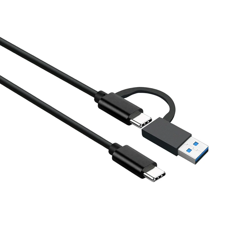 Cable de transmisión de datos para teléfono móvil, carcasa de disco duro 2 en 1, USB 3,0 A tipo C 3,1 5A, carga rápida OTG 5gbps, SSD HDD