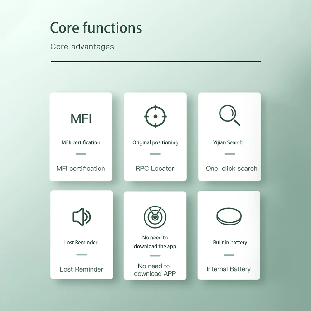 Mini rastreador GPS para posicionamiento de Apple, dispositivo antipérdida para niños y ancianos, funciona con Apple Find My Locater Tools, nuevo - imagen 4