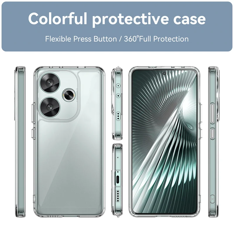 Para Poco F6 funda Xiaomi Poco F6 Capas parachoques de teléfono protector trasero a prueba de golpes Color transparente Fundas Poco F6 F 6 - imagen 4