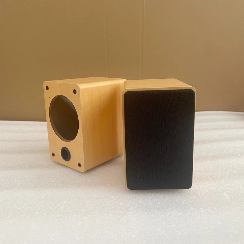 Altavoz cuadrado de 3 pulgadas, Caja vacía para amplificador de Audio doméstico, pequeño Audio HIFI, altavoz pasivo de madera, chasis para casa - imagen 2