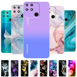 Funda Silicona Realme Narzo 50A Prime Mármol Acuarela Antigolpes