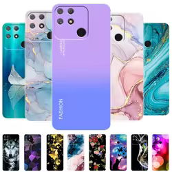 Funda Silicona Realme Narzo 50A Prime Mármol Acuarela Antigolpes