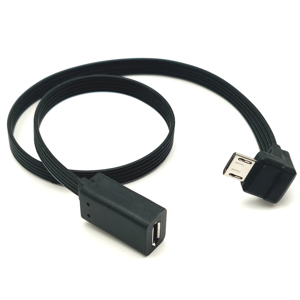 10cm Micro USB hembra a Micro USB macho F/M extensor de extensión fecha carga Cable corto OTG negro 20CM 50CM 10CM - imagen 4