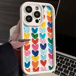 Funda Silicona OPPO A60, A3X y A16 – Corazón Arcoíris