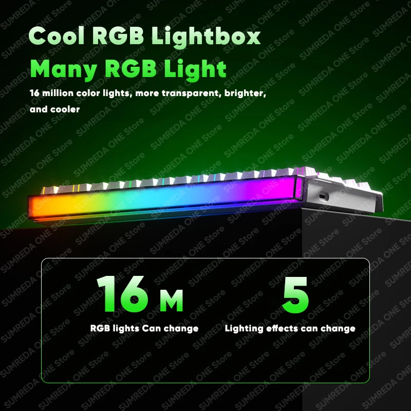 Weikav Air68 Teclado mecánico magnético con cable para juegos 60% 8K retorno RGB Hotswap disparador rápido 0,01mm 0,125 ms teclado para jugadores 65% - imagen 4