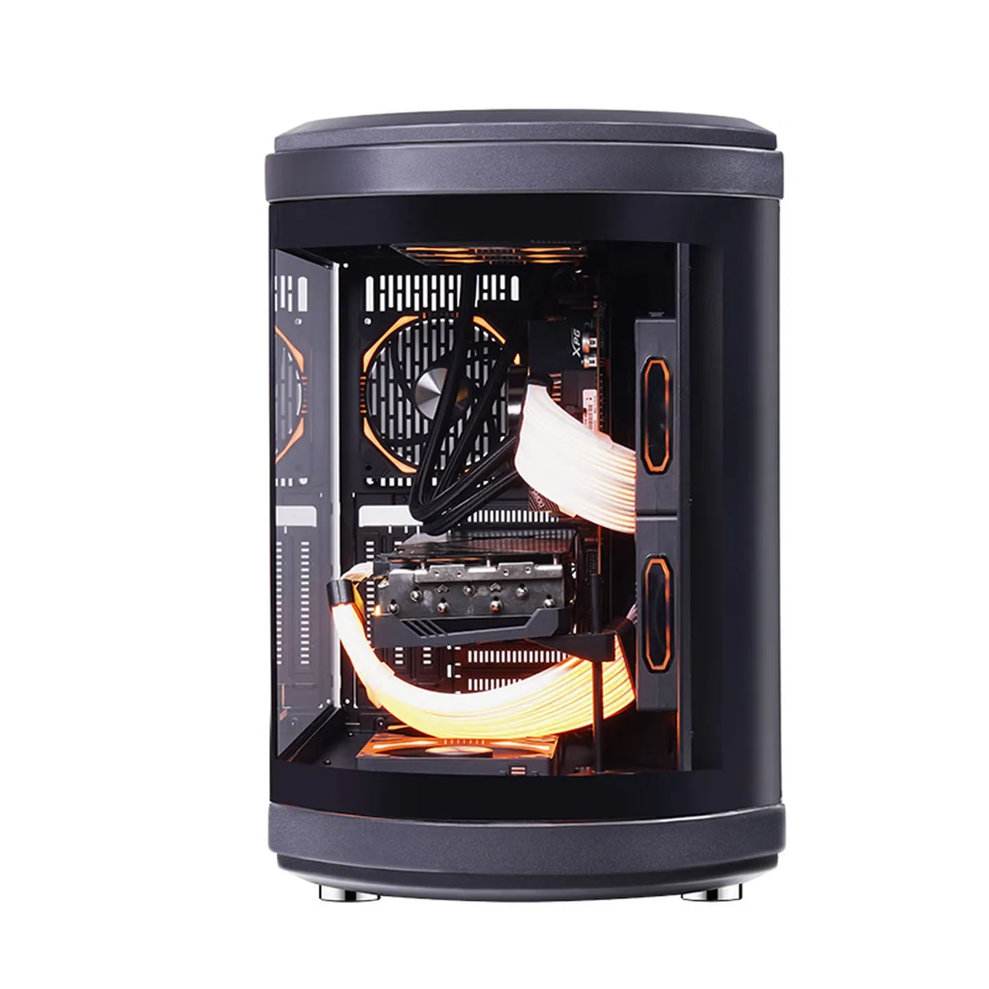 WJCOOLMAN Sky Ceiling PRO vidrio curvo vista al mar apartamento caja de computadora compatible con placa base ATX con refrigeración por agua 240/360 - imagen 4