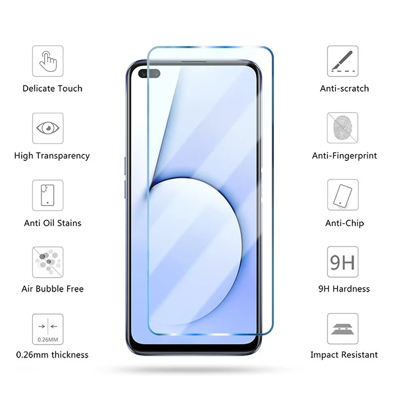 Protector de pantalla para teléfono móvil, cristal Protector de 3 piezas para Realme GT Neo 2 2T GT 2 Pro 8i, 8 7 5G Pro Q3 Q3S Q3T C21Y C25Y C25S - imagen 5