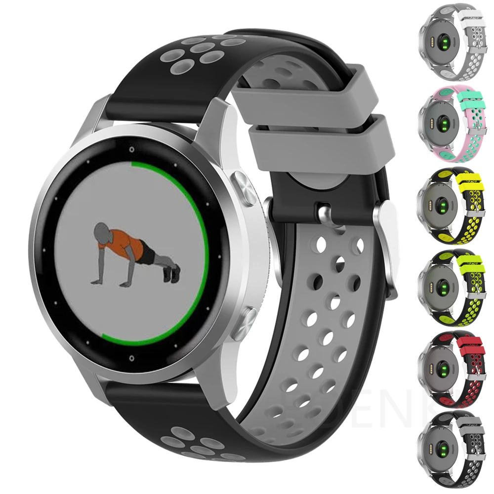 Correa de silicona para reloj Garmin Venu 2S, pulsera deportiva para Garmin Venu 2/Vivoactive 4 4s 3/Forerunner 245 645 158 55