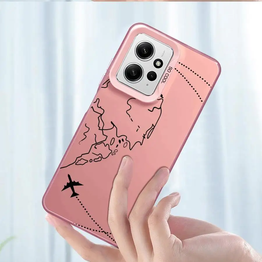 Funda de teléfono suave para Xiaomi Redmi A1 A2 Plus K60 10C 12C 9T 14C 13C 9C patrón de avión