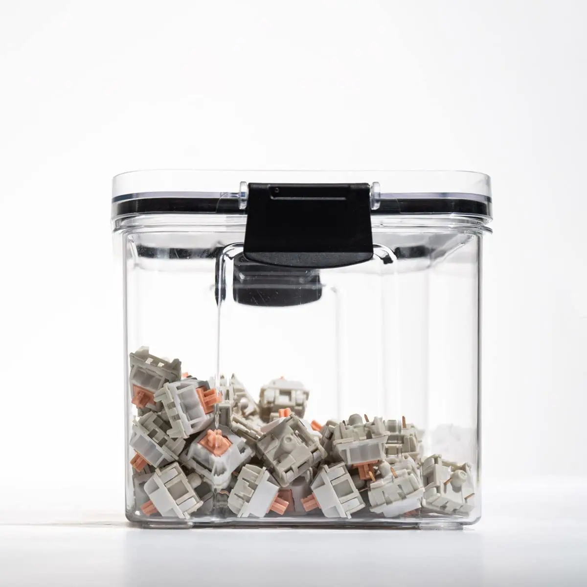 Contenedor de interruptores de teclado, caja de almacenamiento para teclas, botella de almacenamiento sellada, lata de exhibición, caja de almacenamiento para teclado mecánico - imagen 3