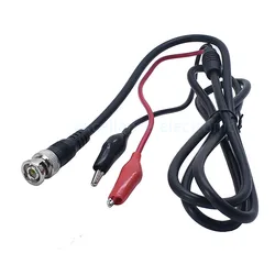 Q9 Cable BNC Macho a Cocodrilo Rojo y Negro