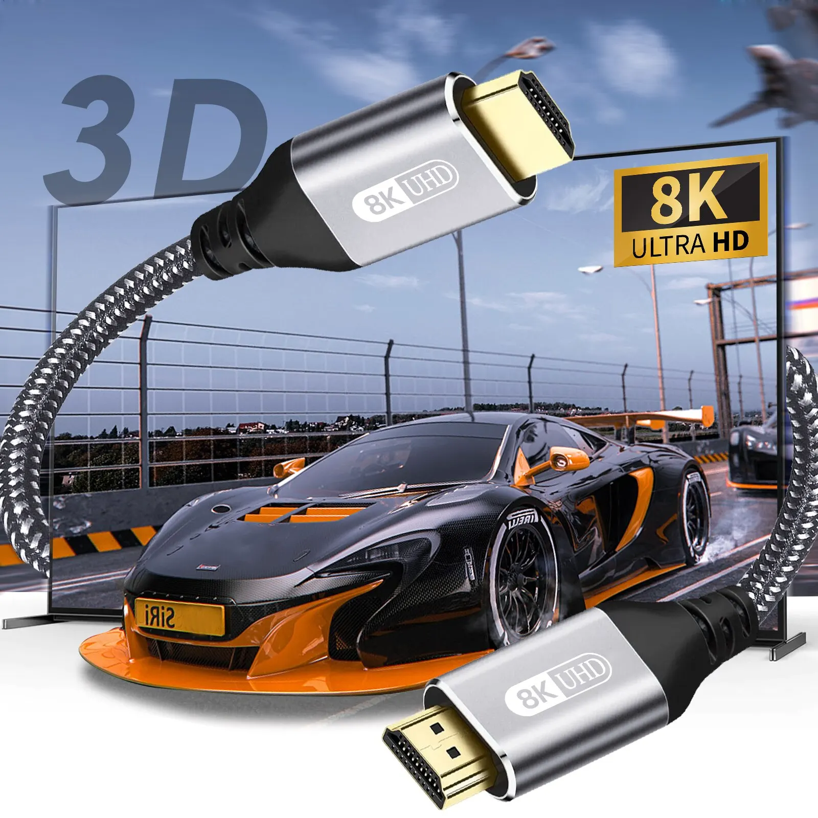 Cable HDMI 120 de 8K, 60Hz, 4K, 2,1Hz, 48Gbps, EARC ARC, HDCP, Ultra alta velocidad, HDR, para TV HD, portátil, proyector, PS4, PS5 - imagen 3