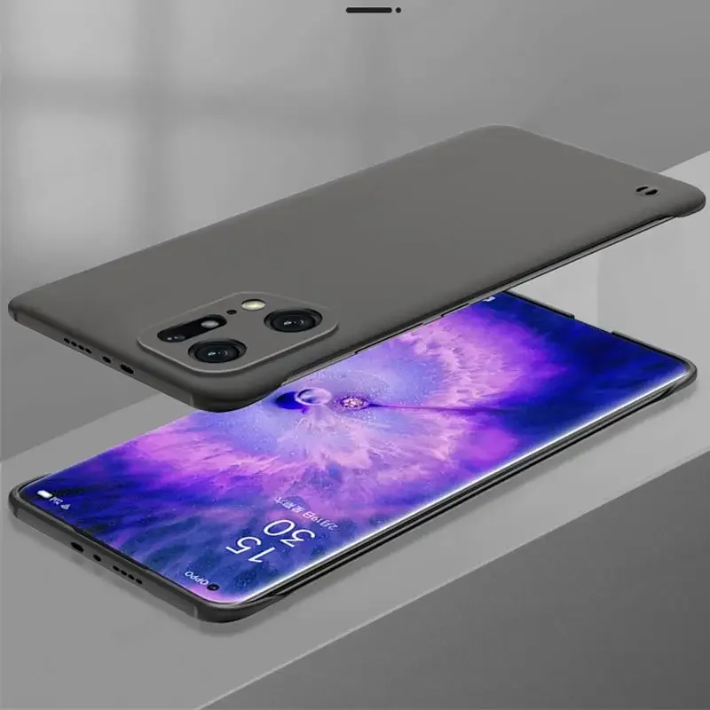 Para Find X5 Pro Color caramelo sin marco mate funda de teléfono para Find X8 Pro X7 Ultra X6 Pro Ultra delgado duro PC cubierta de teléfono sin bordes - imagen 2