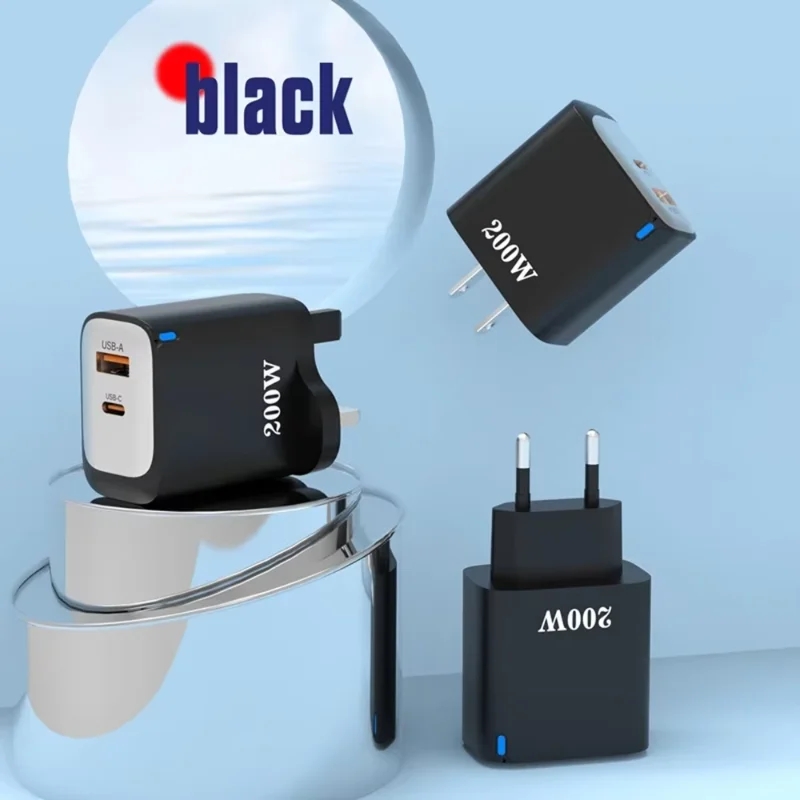 Cargador MIJIA de 200W, carga rápida multipuerto, UE/EE. UU./Reino Unido QC 3,0 PD, USB tipo C, cabezal de cargador de teléfono móvil para iPhone, Huawei y Samsung - imagen 4