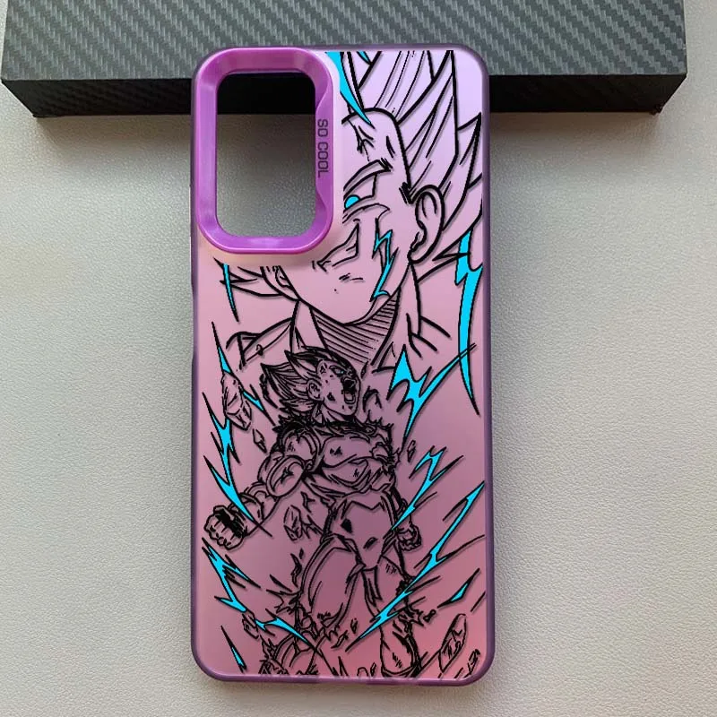 D-Dragon Ball Vegeta Cool Anime funda para Redmi Note 14 13 12 11 10 9 8 Pro Plus funda de teléfono plateada colorida - imagen 5