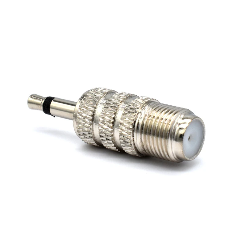 1-5 uds F conector hembra a 3,5mm Mono 1/8 "enchufe macho adaptador Coaxial RF conectores RF conector de antena FM - imagen 3
