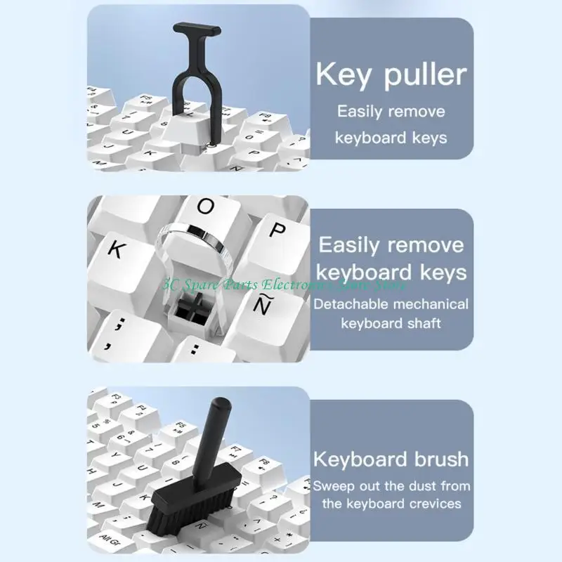 Sz Professional Keyboards Malled Cushion 22 en 1 Herramienta limpieza Soporty Sopky Soporte para cuidado electrónica - imagen 5