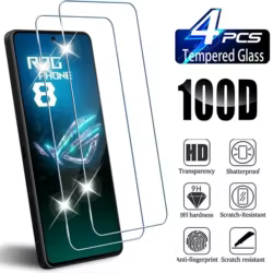 Película de vidrio templado 9H para ASUS ROG Phone 8 2/4 piezas de vidrio protector de pantalla HD