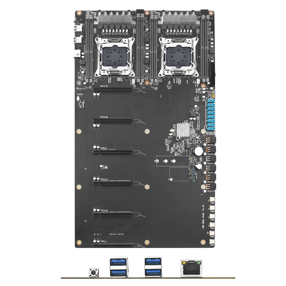 Carte mère X99 DUAL PLUS Mining, prend en charge la RAM DDR4, 256 Go, LGA 2011-3, V3, V4, prise CPU, ordinateur, carte mère, 4 * USB 3.0, 4 * PCIe 3.0 X - imagen 3