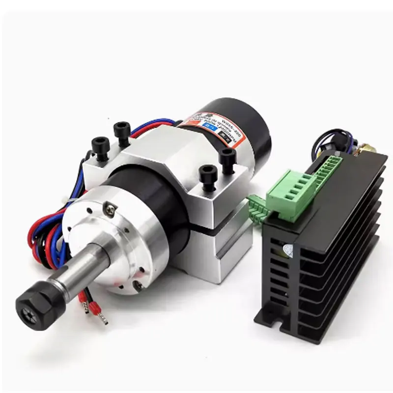 ER11/ER16 pinza 55mm PCB 500W / 300W Motor de husillo sin escobillas refrigerado por aire máquina de grabado 48V 12000R controlador de fuente de alimentación + abrazadera - imagen 4