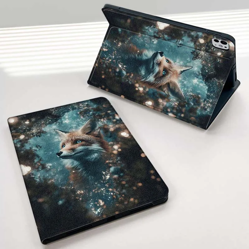 Funda con imagen de zorro y Animal bonito para iPad Pro Air 2 3 4 5 6th 7th 11th Gen 10,2 9,7 11 10,5 10,9 12,9 13 pulgadas - imagen 4
