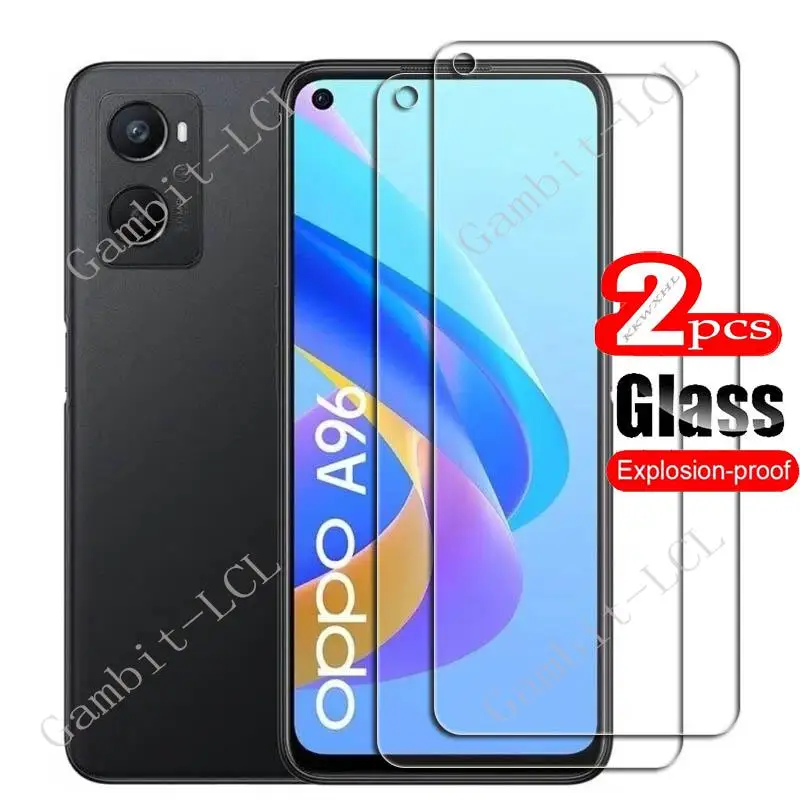 Cubierta protectora de vidrio templado para OPPO A96, película protectora de pantalla de 6,59 pulgadas, 2 piezas, 4G, A 96, CPH2333